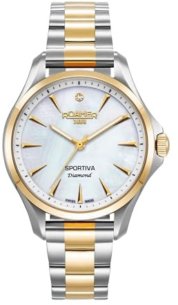 Roamer - Armbanduhr Sportiva - Quartz Uhrwerk - Gehäusebreite: 36 mm - Edelstahl - White - 5 ATM