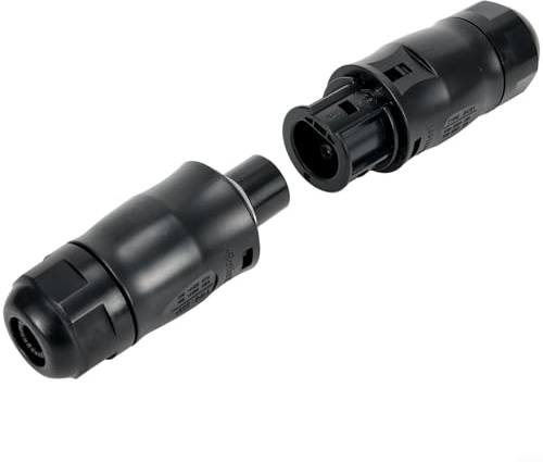 BC01 3-polige Kupplung, IP67-Stecker/Steckdosen-Set zum Anschluss von zwei Wechselrichtern, sicheres Schloss und wasserdichtes Gehäuse, Kupplung für Solaranlagen, Wohnmobile und netzunabhängige