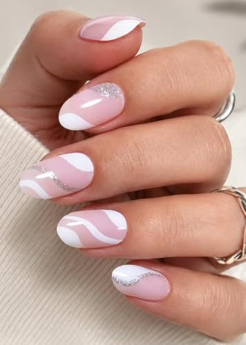UV Nagelfolien, Semi Cured Gel Nagelsticker Selbstklebend, 20pcs Glitzer Strips Nagelfolie zum aufkleben für Nagel DIY