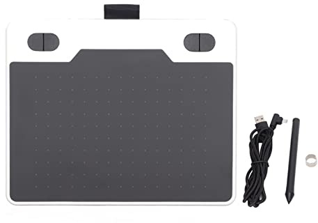 Tablette de Dessin numérique T503, Tablette Graphique avec sensibilité à la Pression de 8192 Niveaux, résolution de 5080 LPI, Stylet électromagnétique pour Android, et iOS, (Blanche)