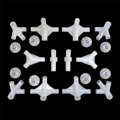 Belnotelt Tent Replacement Part Kit for Gazebo Awning, 25mm 19mm Pipe Fitting Connector, Corner Center Feet Repair, Marquee Frame Fixing Set for Outdoor Use(20pcs)