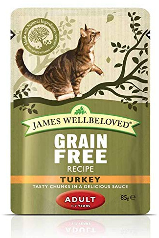 James Wellbeloved Adult Turkey Pouches Cat Food, Chicken, 1.08 kg