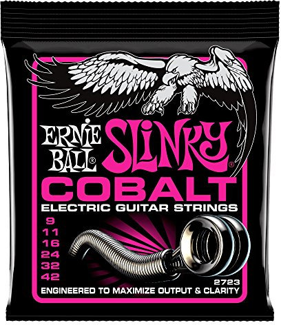Ernie Ball 2723 Súper Elegante Cobalto Cuerdas Guitarra Eléctrica 9-42 2 Paquete