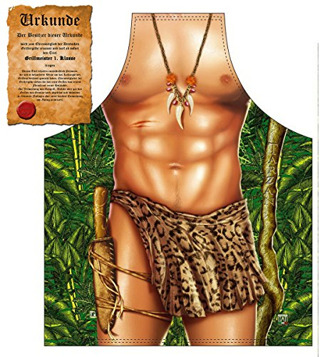 Sexy Grillschürze ! Top Scherzartikel zum Geburtstag, für Partys, Karneval,…: Tarzan !! GRATIS Urkunde dabei !!