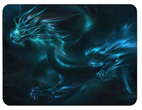 Silent Monsters Alfombrilla de ratón Ordenador 360 x 250 mm Mouse Pad Tela Dragon, Antideslizante y silenciosa, para Gaming, Oficina, Home Office, Lavable, Enrollable, Cortada con láser