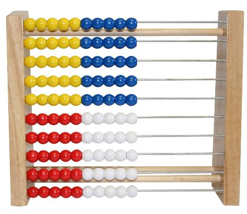 Valoro 790/030/0000 - Abakus, Holzrechenrahmen mit 100 Kugeln, 21 x 18 cm