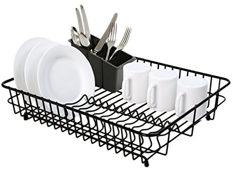 Delfinware 2100BK Black Large Drainer , 12 x 48.5 x 38cm