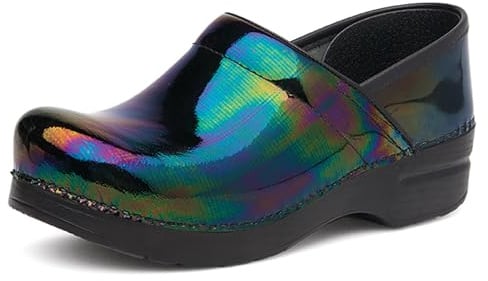 Dansko Women’s Professional Slip-On Clogs –Rocker Sole and Arch Support for Comfort-Ideal for Nursing, Food Service, Healthcare Petrol 7.5-8 M US