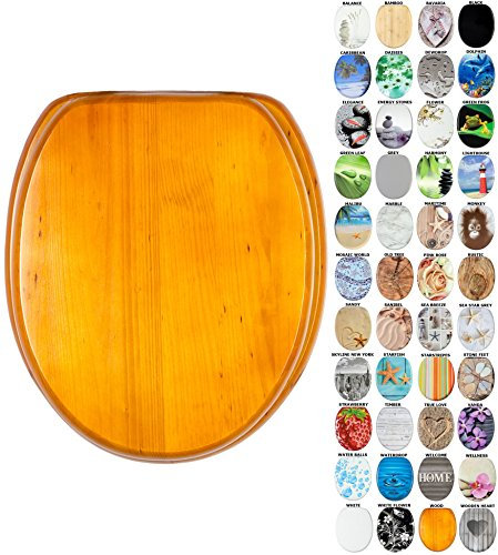 Sanilo Soft Close Toilet Seat, Wide Choice of New Toilet Seats, Stable Hinges, Easy to Mount (Wood)