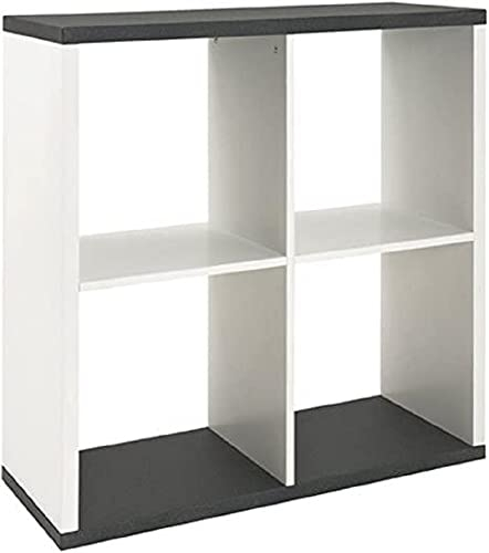 HAKU Möbel Regal granitoptik, weiß, MDF - Maße: B 80 cm x H 86 cm x T 30 cm, Style: Modern