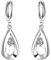 Fajewellery Damen Kristall Long Hollow Wassertropfen Hängen Zirkonia Solitaire Frauen Form Silberne Ohrringe Fallen