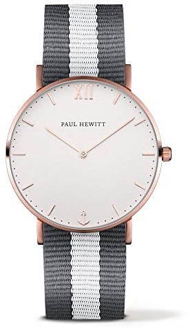 Paul Hewitt Unisex-Armbanduhr Analog Quarz Nylon PH-SA-R-St-W-GrW-20
