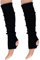 krautwear® Damen Mädchen Ballettstulpen mit Fersenloch Beinwärmer Ballett Stulpen Legwarmer Armstulpen ca. 55 cm 80er Jahre 1980er Jahre schwarz weiss Neon Pink Grün Gelb Orange (2x schwarz)