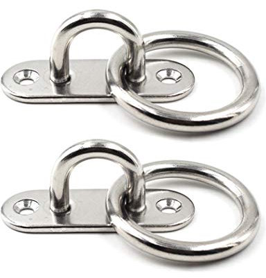 SeeRaphee 304 Edelstahl-Augen-Auflage-Platten-Anker-Berg mit Ring 5/16 8mm groß für Yoga-Schwingen-Hängematten/Boots-Rigging/Marineplattform-Hardware/Aufhebung-Trainings-Bügel
