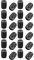sourcing map 24 Pcs 6mm Durchmesser Aluminium Rund Potentiometer Drehknopf Kappe Schwarz DE de