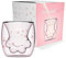 YTONGS Cute Cat Mugs - Adorable Sakura Cat Paw Cups, Double Wall 3D Glass Mugs for Milk Tea