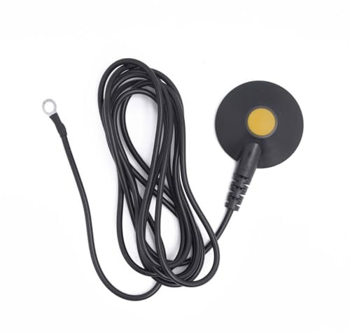 Bernstein 9-344-1 ESD Erdungsleitung 1 MOhm mit Druckknopf 10 mm und Öse für M5 Gewinde 1,8 m