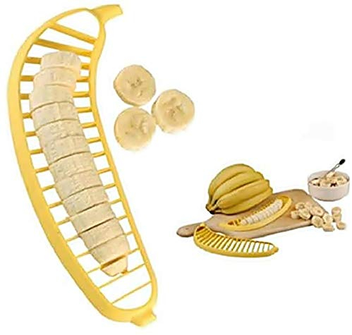Affetta banane - taglia - tagliafrutta - affettatrice - plastica - banana - frutta - taglierina - fette - cucina - frutto - colore random - casa - accessori