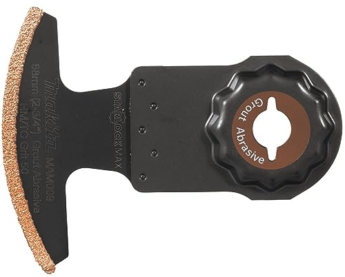 Makita B-66494 Starlock Max HM/TC Segmentsägeblatt 68 mm MAM009 Grout Abrasive, Körnung 50, für Mörtel, Faserzement, Fiberglas, Epoxid, für Multitool, Multifunktionswerkzeug, 1 Stück