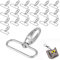 20 Stück Wirbelverschlüsse Lanyard Karabinerhaken, Wirbel Karabinerhaken mit Zinklegierungsmaterial Wirbelverschlüsse für Schlüsselbänder(38mm)