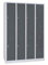 Schrank & Stuhl Spind – Metallspind mit 4 x 2 Abteilen in 195 x 117 x 50 cm, Schließfachschrank mit Zylinderschlössern, Lieferung komplett montiert, Grau/Anthrazit