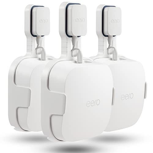 PETIMETI Supporto da parete per EERO Pro 6E Mesh WiFi System, staffa di montaggio a parete salvaspazio per router EERO Pro 6E con gestione dei cavi e facilmente spostabile (confezione da 3)
