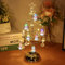 Personalisierter Schneemann-Weihnachtsbaum mit LED-Lichtern, personalisierbar, 1–10 Familienname, Tischplatte, Metall, Weihnachtsdekoration, Geschenke für Frauen, Ehefrau, Mutter, Großeltern,