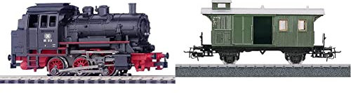 Märklin - Dampflokomotive BR 89.0 DB, Ep.III & Gepäckwagen grün - Modell-Eisenbahn-Zug - Kinder - Unisex