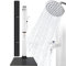 AREBOS Doccia Solare 40 L Premium | termometro Integrato | Temperatura dell'Acqua Fino a 60°C Doccia per Piscina | Tecnologia a Scatto | incl. Doccia a Pedale e Copertura | Aquastop