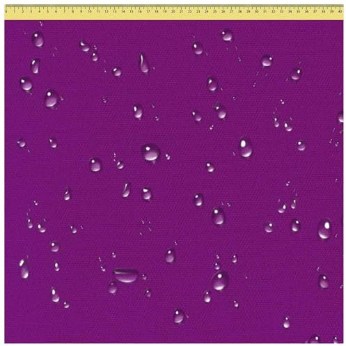 DreamRoots Tessuto Impermeabile al metro 160 cm Larghezza, 220 g/m² 600D, Stoffa per Cuscini Esterni - Viola 5M