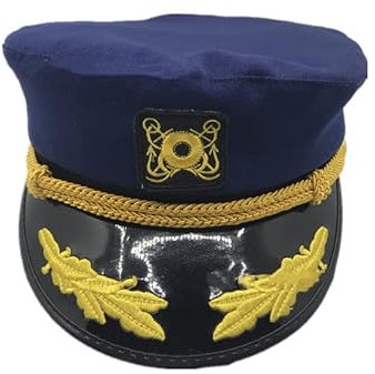 LEEMASING Verstellbare Kapitänse, Boot, Yachten, Yacht, Segeln, Angelmütze, Kappe für Kostüm, Cosplay, Partyzubehör (dunkelblau)