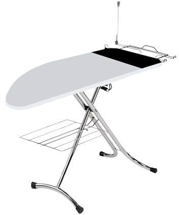 Top House Italia Kolossal Profi Planche à Repasser – 125 x 48 cm – Gain de Place, Robuste, Pliable – Housse de Table Anti-Flexion Thermique