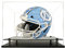 Mini-Helm-Vitrine, Acryl-Mini-Fußball-Helment-Vitrine verfügt über eine PVC-Basis mit silberfarbenen Erhöhungen, kostenloses Namensschild, UV-Schutz.