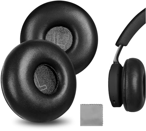 Geekria Elite Sheepskin Replacement Ear Pads Compatible with Bang & Olufsen Beoplay H8i Headphones, Ear Cushions, Repair Parts (Black)