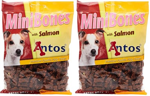 Antos Mini Bones Salmon Dog Treats, 200 g (Pack of 2)
