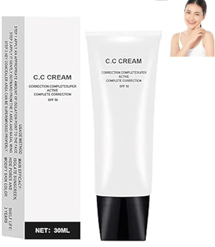Hauttonanpassende CC-Creme LSF 50, Hauttonanpassende CC-Creme, feuchtigkeitsspendender Haut-Kaschierer, aufhellend, geeignet für hübsche Freundinnen (natürliche Farbe)