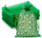 G2PLUS Grün Organzasäckchen, 10x15cm Geschenk Organzabeutel, 50 Stück Organza-Beutelchen mit Kordelzug Sie als Hochzeit Bonbonsbeutel, Schmuckbeutel, Geschenkbeutel