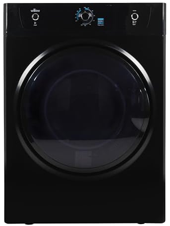 Willow WTD7B 7kg Vented Dryer, Front Loading with Child Lock, 3 Temperatures, Mehanical Controls, Crease Guard, 2 Year Warranty - Black