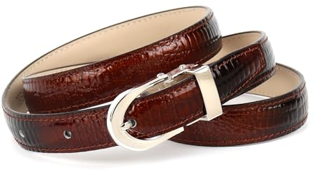 Anthoni Crown Unisex Damengürtel Gürtel, Braun, 75