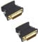 VGOL 2pcs DVI to VGA Adapter DVI-I Male 24+5 Pin to VGA Female Gold Plated Converter for PC HDTV Monitor Television Projector Black