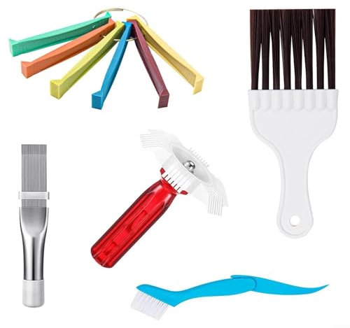 Lot de 5 outils de réparation de bobine de climatisation pour nettoyage de climatisation