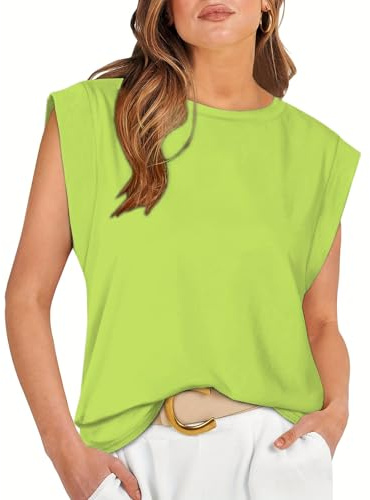 Tanmolo Camiseta básica para Mujer, Informal, de Verano, Manga de Verano, Blusa Informal, Holgada, 2024