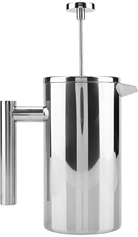 JTLB Cafetière à piston française en acier inoxydable, double paroi isotherme avec filtre, 800 ml (800 ml)