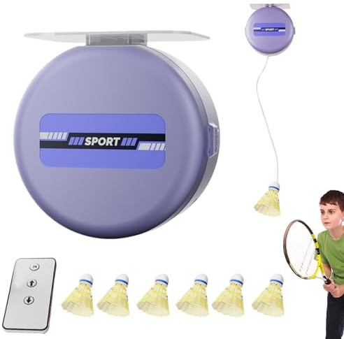 LearnLyrics Solo Badminton Trainer - Badminton Übungsgerät, Badminton Brdie Trainer | Einstellbar Solo Trainer Indoor Übungshilfe, Vielseitiger Rebound Badminton Swing Trainer für Damen Herren