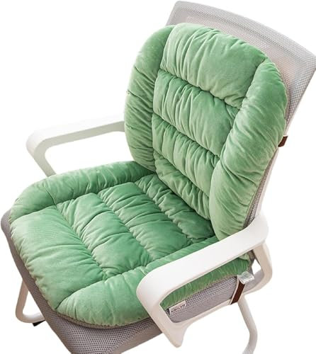 uyeoco Stuhlkissen Outdoor/Innenbereich mit rückenteil niedriglehner 40x90,Sitzkissen gartenstuhl/Rollstuhl/Auto,Niedriglehner Auflage Polsterauflage Gartenstuhl(Light Green)