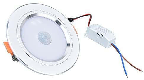 Lámpara de Techo LED, Luz Empotrable con Sensor de Cuerpo Infrarrojo de 9 W, Luz Empotrada LED, Luz Empotrada Blanca, Luz Empotrada, Luz Empotrada, Cerca de Lámparas de Techo