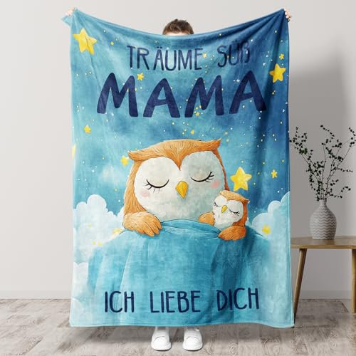 Tulolvae Geschenke für Mama, Flanell Decke Geburtstagsgeschenk für Den Beste Mama, Geburtstag Ostern Weihnachten Valentinstag Mutter, Muttertagsgeschenk für Frauen