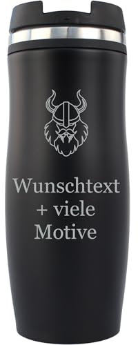 Wikinger Kaffeebecher – der edle Edelstahlbecher mit individueller Gravur | Isolierbecher to go, perfekt als Wikinger-Geschenk und stylische Wikinger-Deko für Fans