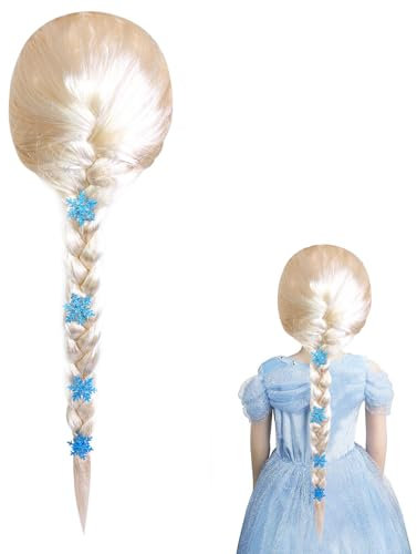 Frozen Elsa Perücke Elsa Cosplay Wig Perücke Blond Für Damen Und Kinder Prinzessin Perücke Kunstfaserperücke Anime Perücke Geburtstagsparty Perücke Frauen Party Konzert Cosplay Karneval Einheitsgröße