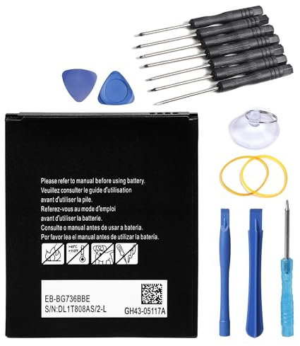 NEWASHAN Batterie EB-BG736BBE Compatible avec Samsung Galaxy Xcover 6 Pro SM-G736B SM-G736B SM-G736B/DS SM-G736U SM-G736U1 Téléphone Portable Smartphone Li-po Accu Piles 3,85V 4050mAh avec Kit Outils